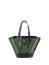 Saint Laurent Panier Medium Tote Bag In Peppermint Black