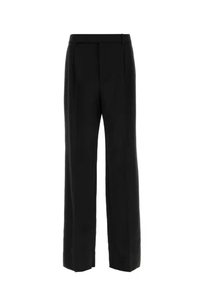 Saint Laurent Pantalon Base P25k Grain De Po In Black