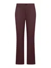 Saint Laurent Pantalon Drill De Coton Leger In Aubergine