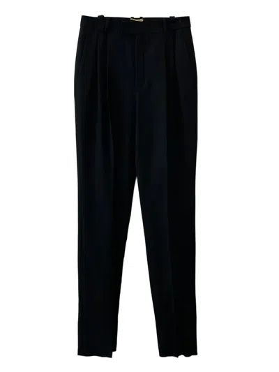 Saint Laurent Pantalon Gabardine De Laine In Black