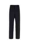 Saint Laurent High-waisted Wool Trousers In Blue