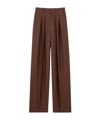 Saint Laurent Pantalon Version Droit In Brown
