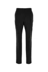 Saint Laurent Pressed-crease Pleated Straight-leg Trousers In Black