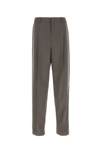 Saint Laurent Pantalone In Lana Tortora  Uomo