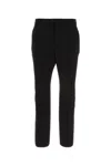 Saint Laurent Midnight Blue Crepe Satin Pant In Noir
