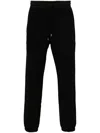 Saint Laurent Pantaloni Stile Tuta In Tessuto Garzato In Black
