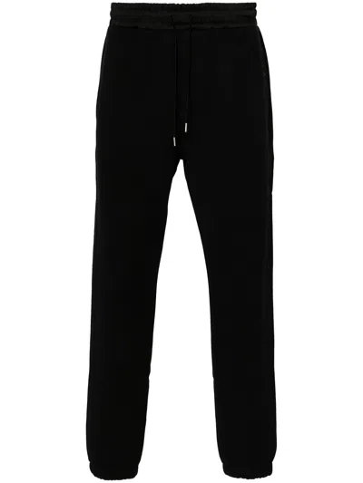 Saint Laurent Logo-embroidered Track Pants In Black