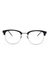 Saint Laurent Pantos-frame Glasses In 黑色