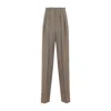 Saint Laurent Women Wide-leg In Wool Caviar Pants