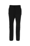 Saint Laurent Pantalone In Lana Nera Uomo In Black