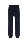 Saint Laurent Dark Blue Cotton Joggers In Blue