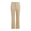 Saint Laurent Straight-leg Tailored Pants In Brown