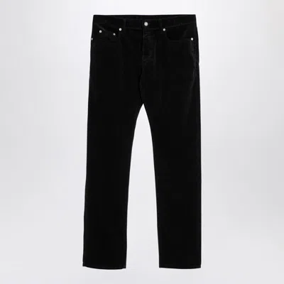 Saint Laurent Corduroy Slim Pants In Black