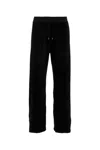 Saint Laurent Stretch Waistband Chenille Joggers In Black