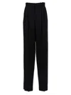 Saint Laurent Wool Wide-leg Trousers In Black