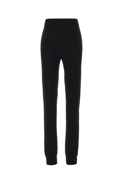 Saint Laurent High-waisted Cashmere Leggings In Black