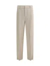 Saint Laurent Carotte Pants In Beige