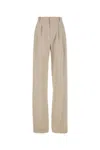 Saint Laurent Wool Tailored Pants In Beige O Tan