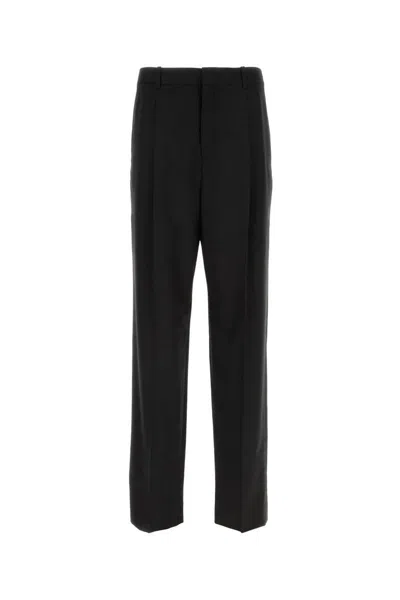 Saint Laurent Black Wool Pant In Nero