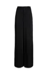 Saint Laurent Women's Satin Wide-leg Pant In Black