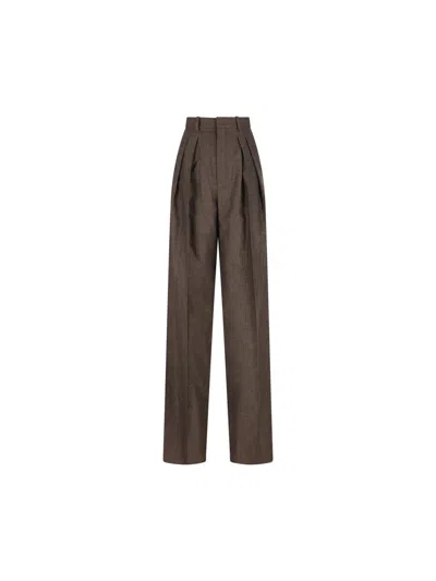 Saint Laurent Pants In Brown