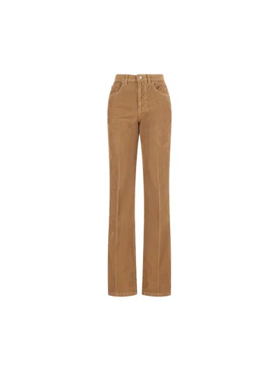 Saint Laurent Pants In Brown