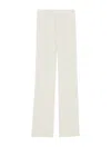 Saint Laurent White Wide Leg Satin Trousers In Craie