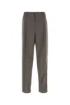 Saint Laurent Dove Grey Wool Pant In Grey