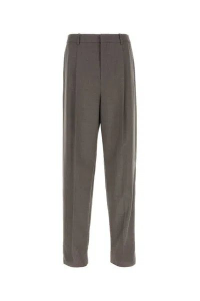 Saint Laurent Dove Grey Wool Pant In Gray