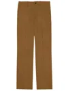 Saint Laurent Brown Cotton Twill Pants For Women
