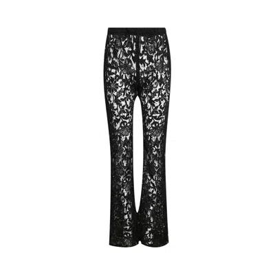 Pre-owned Saint Laurent Pants In Guipure Lace 'black' | Women's Size 38