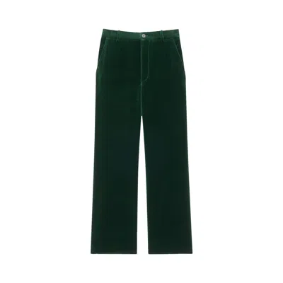 Pre-owned Saint Laurent Pants In Velvet 'emeraude' | Green | Women's Size 40