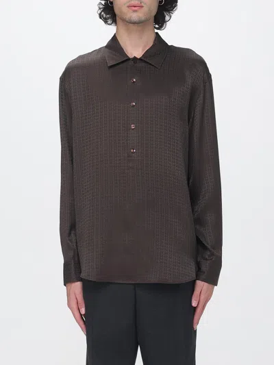 Saint Laurent Pants Men Color Charcoal In Brown