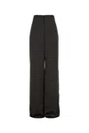 Saint Laurent Satin Wide-leg Trousers All-over Print In Multi