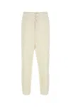 Saint Laurent Tailored High Waist Satin Trousers In Neutral