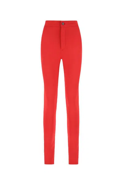 Saint Laurent Trousers In Red