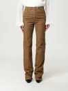 Saint Laurent Pants  Woman Color Brown In Brown
