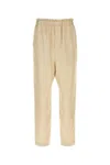 Saint Laurent Trousers With Front Pleats And Back Pockets In Stripped