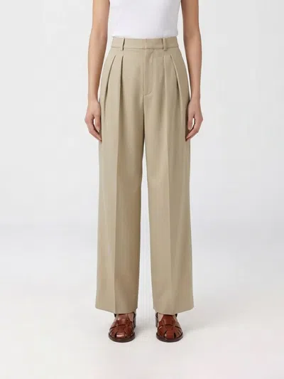 Saint Laurent Pants Woman  In Neutral