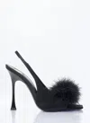 Saint Laurent Lydia Slingback Sandal In Black