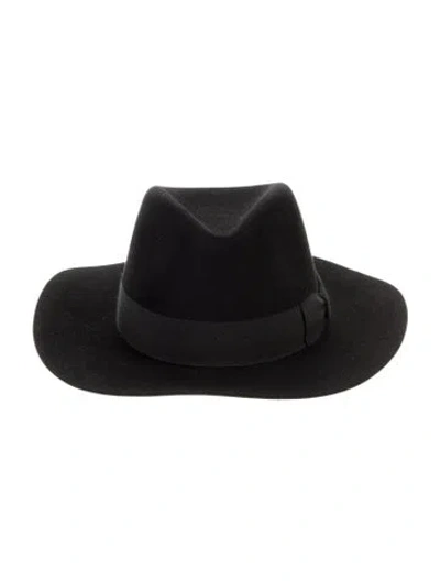 Pre-owned Saint Laurent Paris 2016 Fall/winter Long Brim Hat In Black