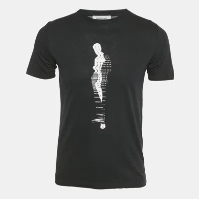 Pre-owned Saint Laurent Paris Black Printed Jersey T-shirt S