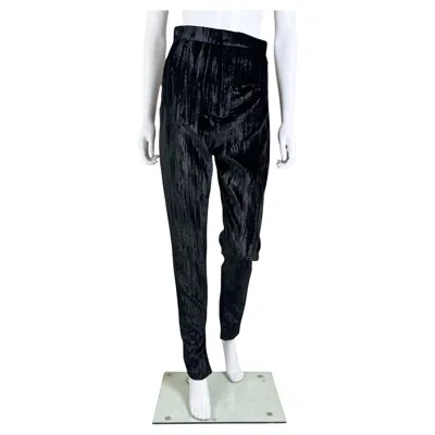 Pre-owned Saint Laurent Paris By Anthony Vaccarello F/w 2018 Black Velvet Pants