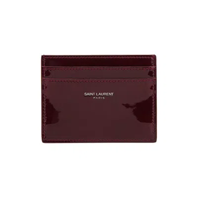 Pre-owned Saint Laurent Paris Card Case 'ribes Glaze' | Red | Men's Size Onesize