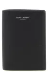 Saint Laurent ' Paris' Card Holder In Black