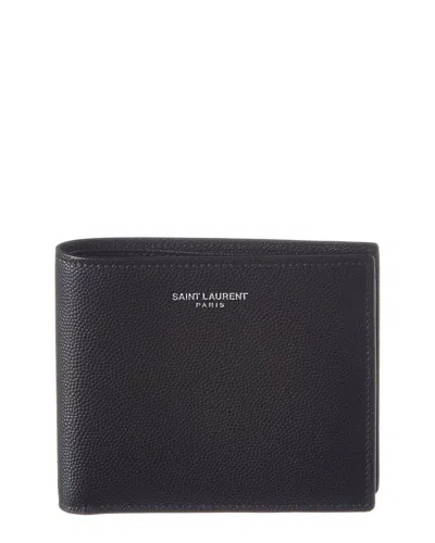 Saint Laurent Paris East/west Leather Bifold Wallet In Black