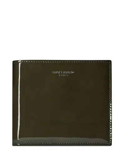 Saint Laurent Paris East/west Patent-leather Wallet In Black