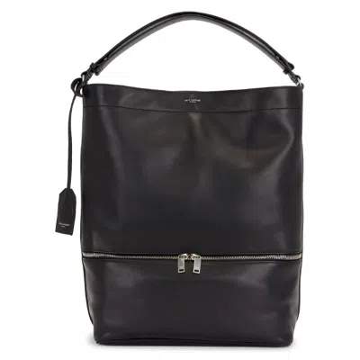 Saint Laurent Paris Long Hobo In Black