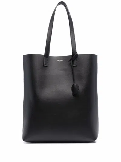 Saint Laurent Paris Men Bold Leather Tote Bag In Black