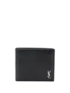 Saint Laurent Black Portafoglio Tiny Cassandre Wallet In Black